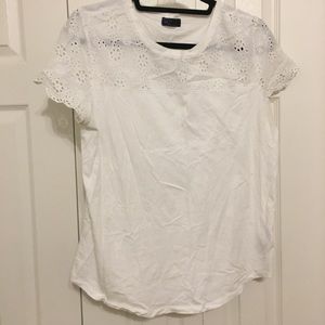 Gap top with eyelet detail